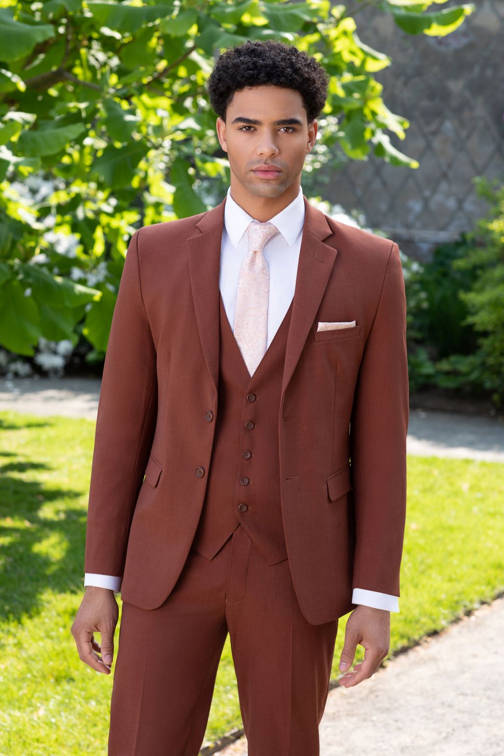 2 Button Rust Suit