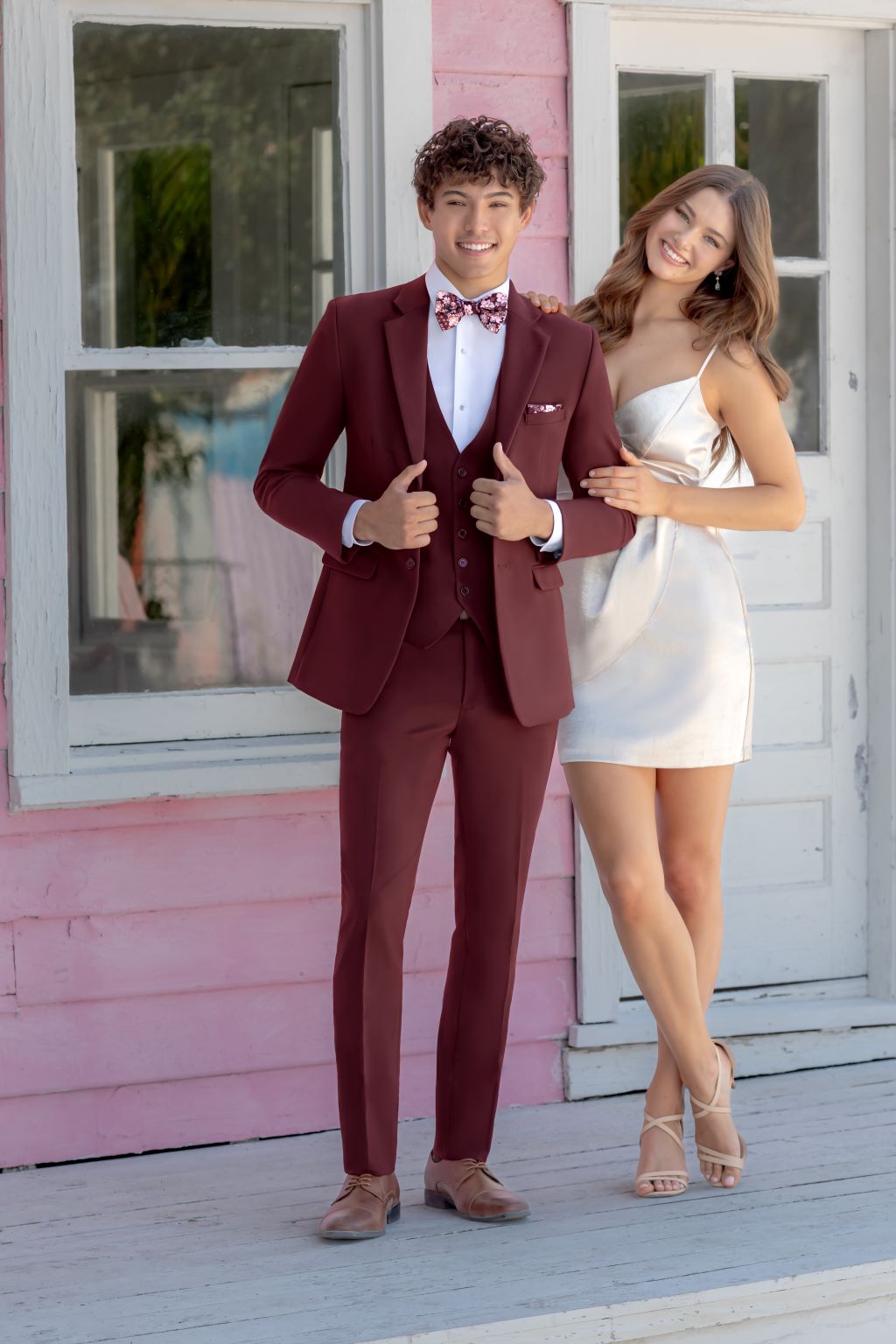 2 Button Burgundy Suit