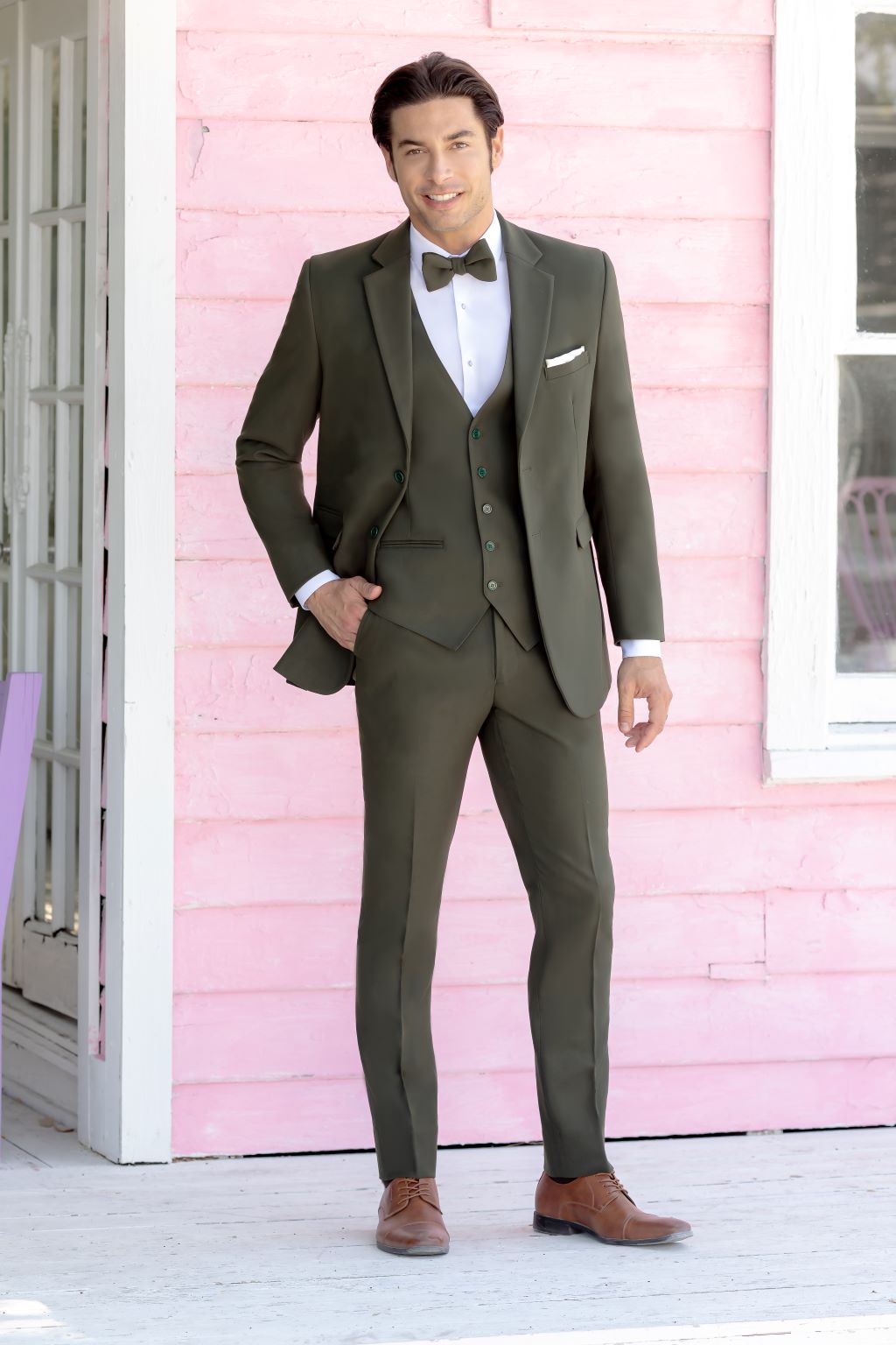 2 Button Dark Green Suit