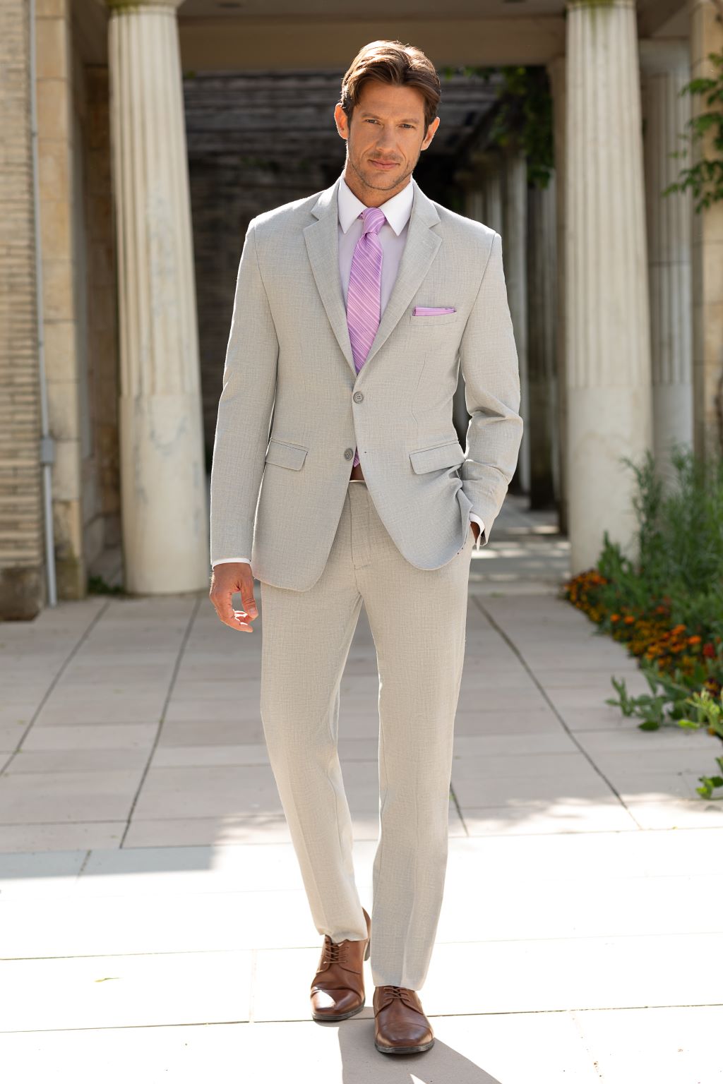 2 Button Light Grey Suit