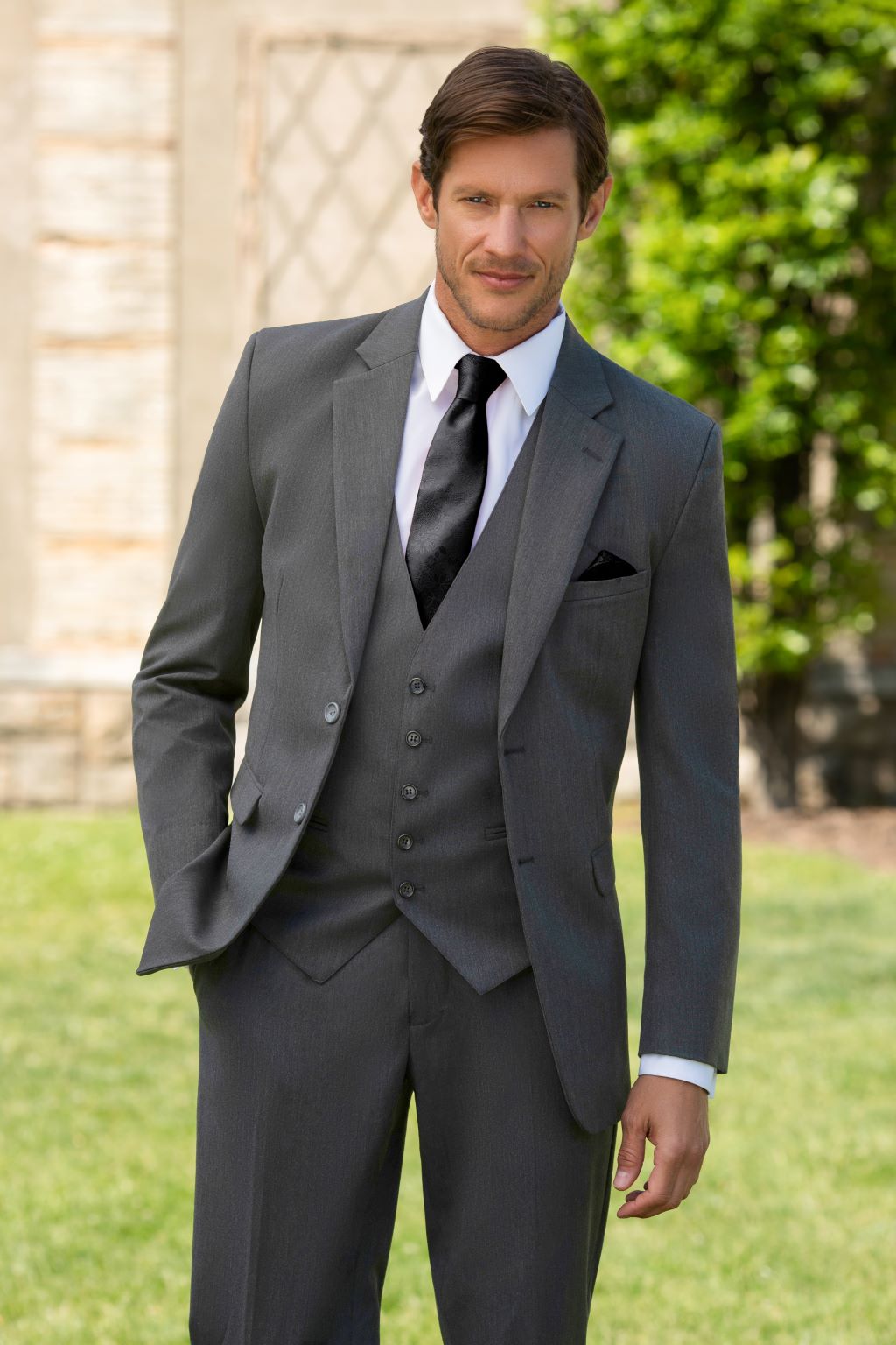 2 Button Medium Grey Suit