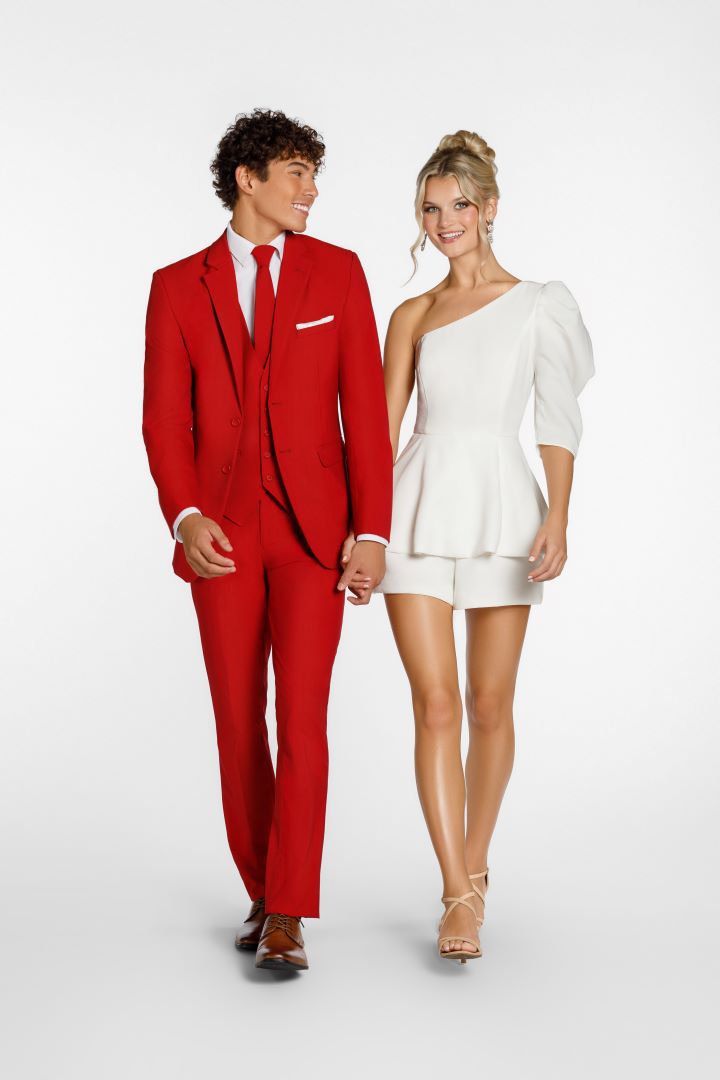 2 Button Red Suit