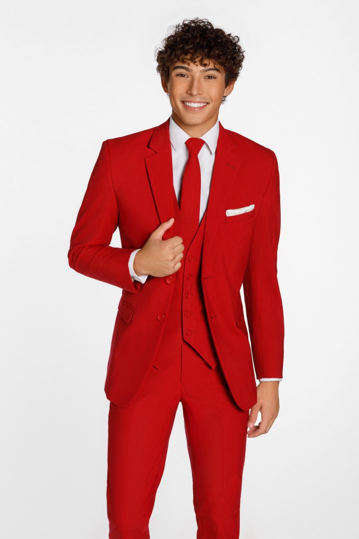 2 Button Red Suit