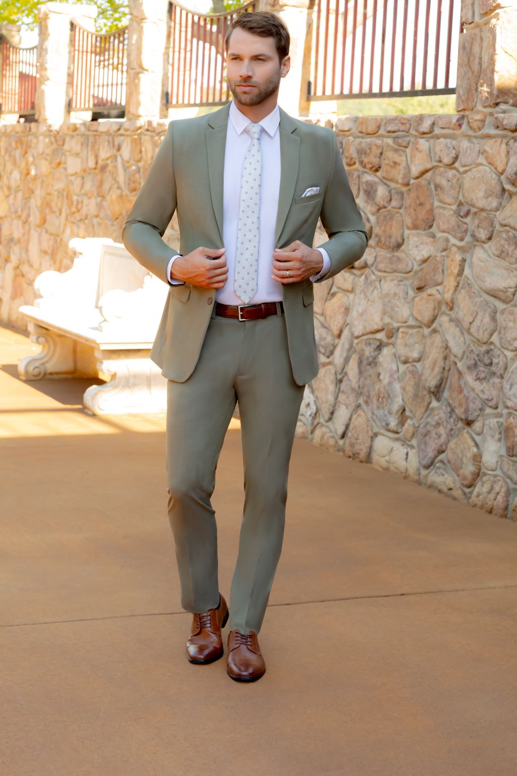 2 Button Sage Suit