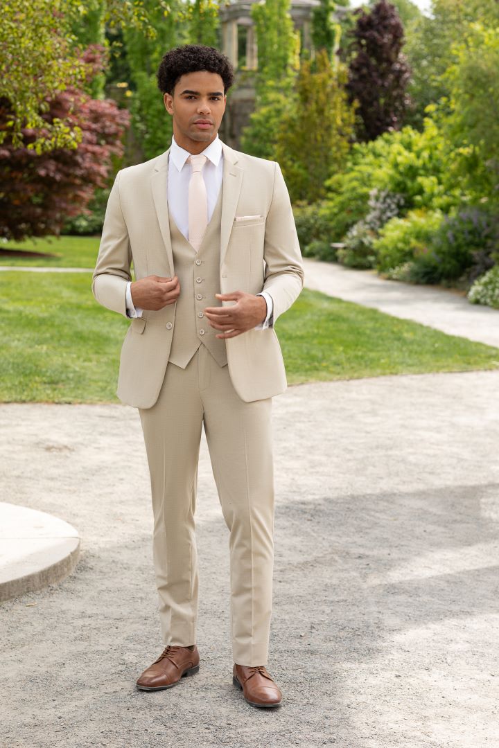 2 Button Tan Suit