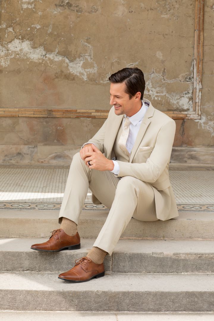 2 Button Tan Suit